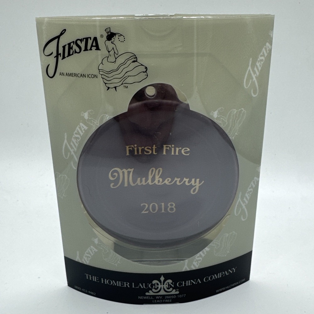 FIESTA CHRISTMAS ORNAMENT hlc FIRST FIRE mulberry purple 1ST 2018 nib